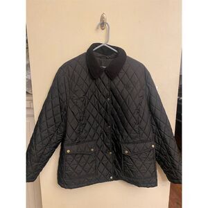 Lauren Ralph Lauren Women's M Black Quilted farm Jacket Snap Closure Casual